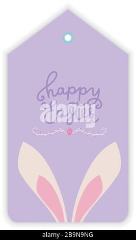 Easter day label Stock Vector