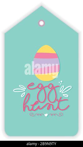 Easter day label Stock Vector