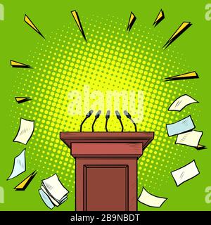 tribune chair podium Stock Vector