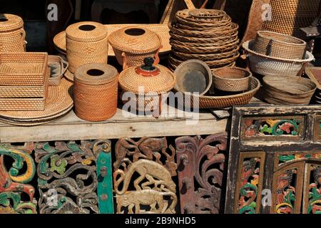 Local crafts, Mataram City, Lombok Island, West Nusa Tenggara Province, Indonesia Stock Photo