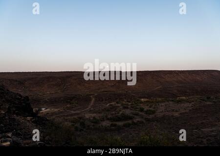 Africa, Djibouti, Abourma. Aburma's desert under moonlight