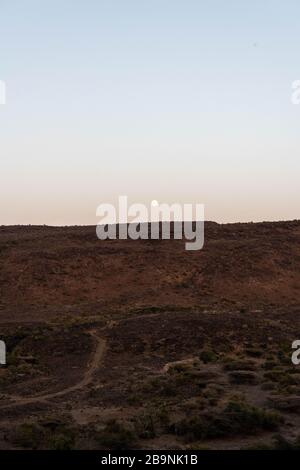 Africa, Djibouti, Abourma. Aburma's desert under moonlight