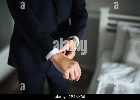 Businessman preparing for business. Meeting with clients Stock Photo