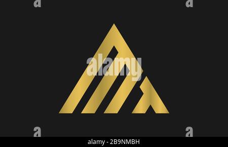 TM, MT Letter Logo Design with Creative Modern Trendy Typography and triangle logo.
