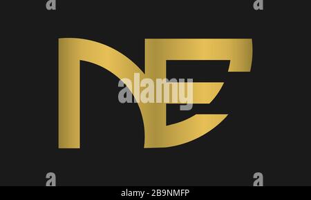 EN, NE Letter Logo Design with Creative Modern Trendy Typography and monogram logo. Stock Vector