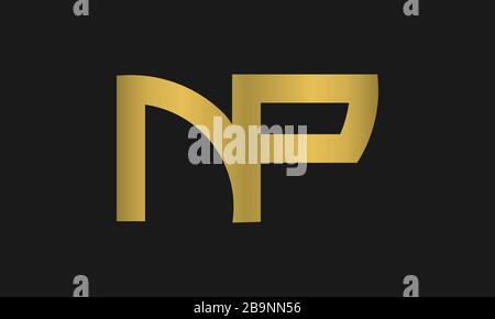 PN, NP Letter Logo Design with Creative Modern Trendy Typography and monogram logo Stock Vector