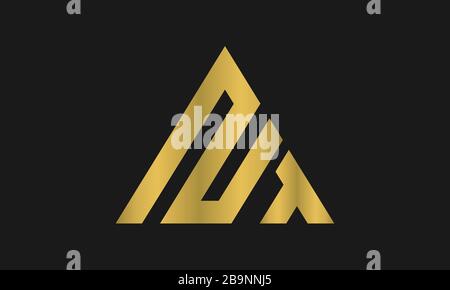 TN, NT Letter Logo Design with Creative Modern Trendy Typography and triangle logo. Stock Vector