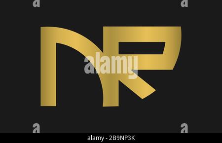 RN, NR Letter Logo Design with Creative Modern Trendy Typography and monogram logo Stock Vector