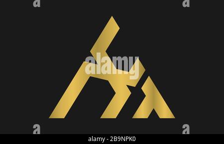 TX, XT Letter Logo Design with Creative Modern Trendy Typography and triangle logo. Stock Vector