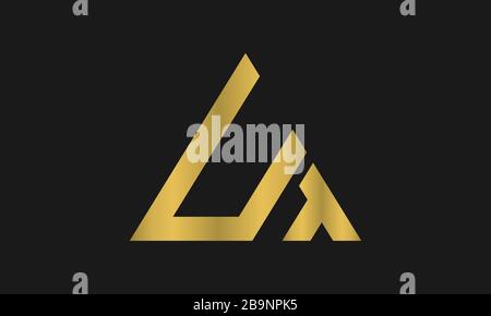 TU, UT Letter Logo Design with Creative Modern Trendy Typography and triangle logo Stock Vector