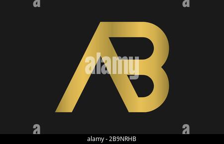 a , b , ba , ab letter logo design with creative modern typography and abstract monogram logo Stock Vector