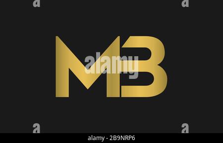 B , M , BM , MB letter logo design with creative modern typography and abstract monogram logo. Stock Vector