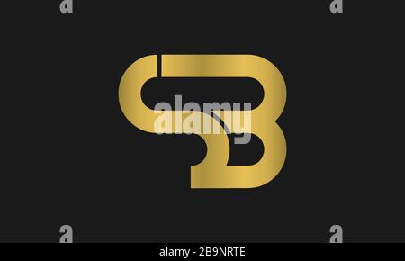 B , S , BS , SB letter logo design with creative modern typography and abstract monogram logo. Stock Vector