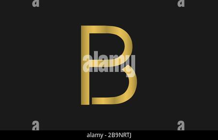 B , P , PB , BP letter logo design with creative modern typography and abstract monogram logo Stock Vector