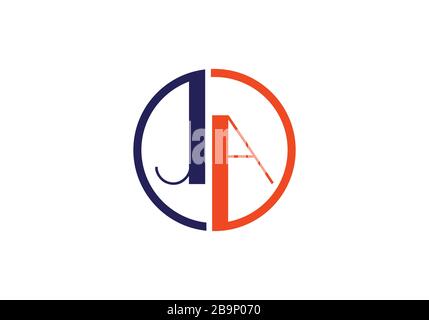J A, JA Initial Letter Logo design vector template, Graphic Alphabet Symbol for Corporate Business Identity Stock Vector