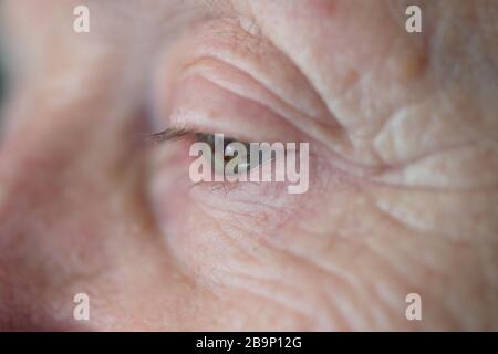 Close-up of senior woman's eye