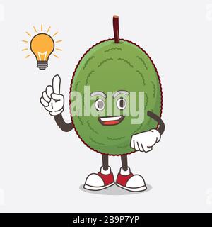 A picture of Jackfruit cartoon mascot character with money on hands ...