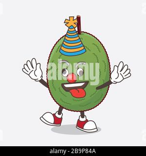 A picture of Jackfruit cartoon mascot character holding a glass of beer ...