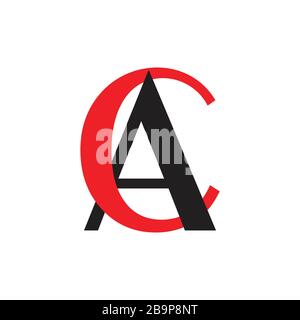 letters ca linked logo vector Stock Vector