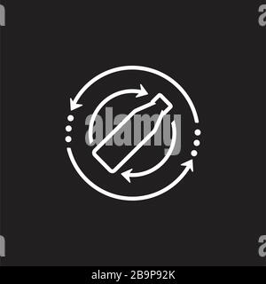 circle rotation arrow bottle shake symbol logo vector Stock Vector