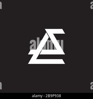 abstract letter ls geometric overlapping line logo vector Stock Vector
