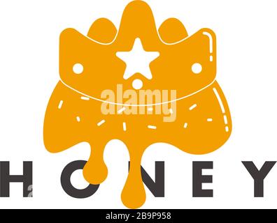 king honey melting liquid design symbol decoration vector Stock Vector