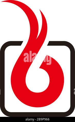 letter b curves leather abstract square frame logo vector Stock Vector