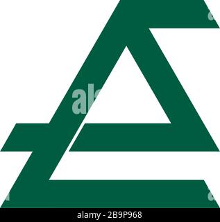 abstract letter es geometric overlapping line logo vector Stock Vector