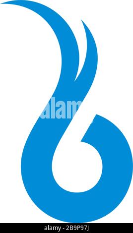 letter b curves leather shape rotation round logo vector Stock Vector