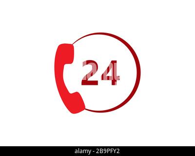 Emergency call icon. Vector illustration, flat design. Stock Vector