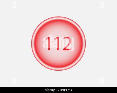 Emergency call icon. Vector illustration, flat design. Stock Vector