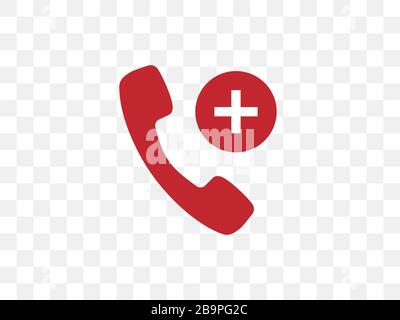 Emergency call icon. Vector illustration, flat design. Stock Vector