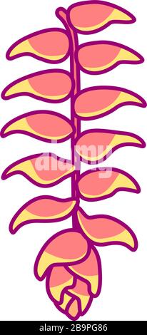 vector handdrawn cute plant clip art exotic flower Stock Vector