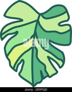 Hand drawn tropical rainforest golden leaves Stock Vector Image & Art ...
