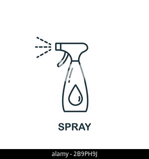 Spray icon from barber shop collection. Simple line element Spray symbol for templates, web design and infographics Stock Photo