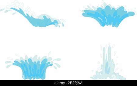 vector sea wave splash. Ocean marine water element Stock Vector