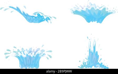 vector sea wave splash. Ocean marine water element Stock Vector
