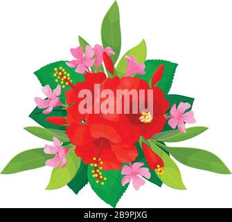 vector tropical pattern clip art. Floral design element Stock Vector