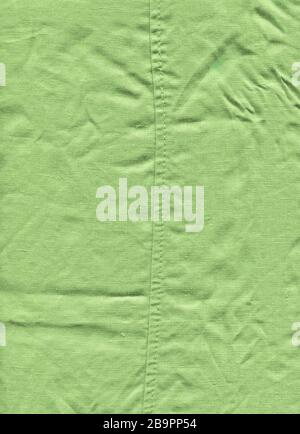 Green fabric surface for background. Green linen texture. Green flaxen background Stock Photo