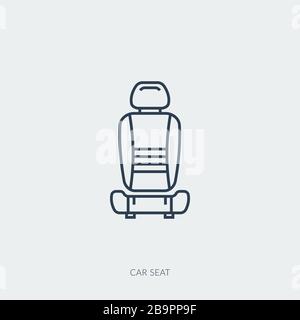 Vector outline icon of car part - single seat Stock Vector