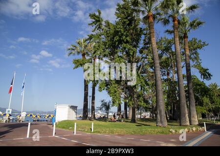 Verdun square in Cannes on the French Riviera Stock Photo