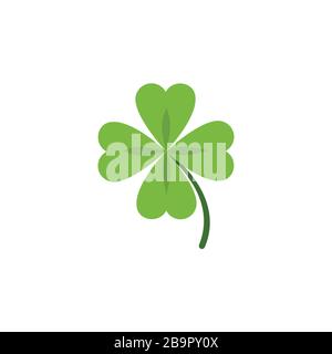 Clover. Flat color icon. Isolated nature vector illustration Stock Vector