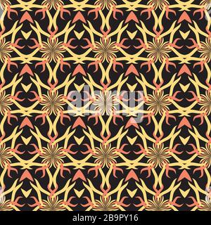 Seamless abstract stars vintage black pattern Stock Vector