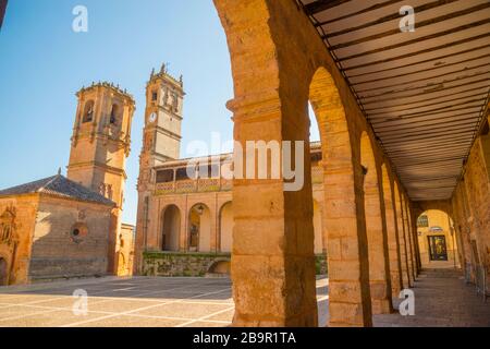 Plaza Mayor. Alcaraz, Albacete province, Castilla La Mancha, Spain. Stock Photo