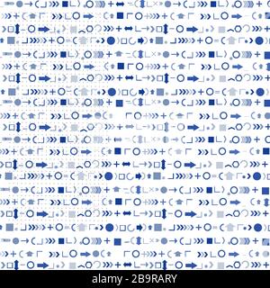 Arithmetic signs and geometric shapes Stock Vector