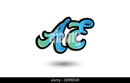 A E Letter Logo Design. Creative Modern EA Letters Icon Illustration. Stock Vector