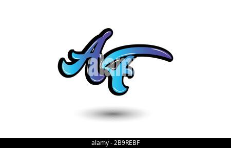 Modern geometric letter AF logo design vector illustration Stock Vector ...