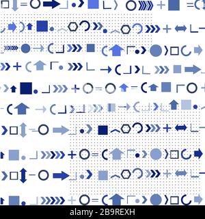 Arithmetic signs and geometric shapes Stock Vector
