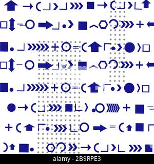 Arithmetic signs and geometric shapes Stock Vector