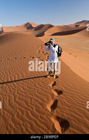 Dunes in Sossusvlei Area, Namib Naukluft Park, Namibia Stock Photo